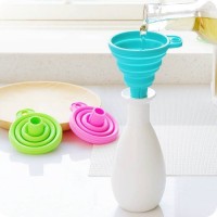 Foldable Silicone Kitchen Funnel For Water Bottle Liquid Powder Transfer