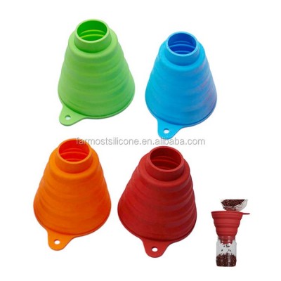 Large Silicone Collapsible Funnel For Wide Mouth And Standard Size Cans Jars