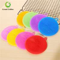 Dish Washing Sponge Scrubber Silicone Kitchen Cleaning Brush