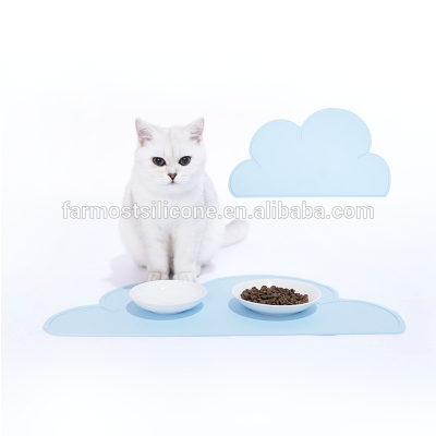 Pet Feeding Mat Dog Cat Bowl Mat Cloud Shaped Waterproof Pet Mat Silicone